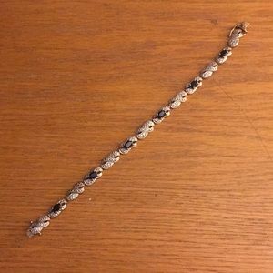 sterling silver (gold vermeil) tennis bracelet